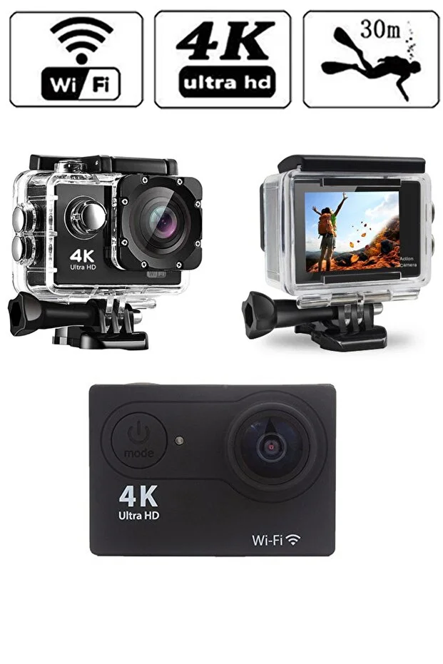 Ultra Hd 170 Derece Wifi Aksiyon Kamera 18 Aparatlı 4k 30 Fps 16 Mp. Ultra Hd 170 Derece Wifi Aksiyon Kamera 18 Aparatlı 4k 30 Fps 16 Mp.